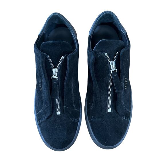 Axel Arigato - Clean 90 Zip Suede Sneakers in Black - Picture 4 of 7